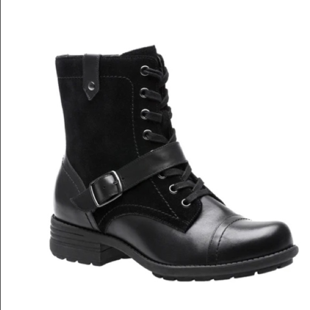 Abeo Verity 11 Black Leather combat boots